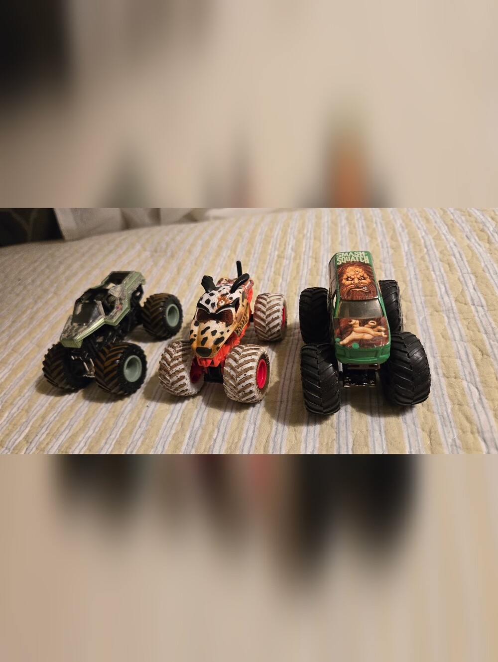 Monster Jam Diecast Truck Lot of 3..Soldier Fortune, Monster Mutt Dalmatian 1:64